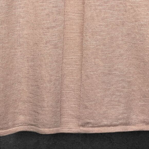 J. Jill Pullover Sweater Women Size M Pink V Neck Linen Long Sleeve Lightweight - Picture 4 of 9